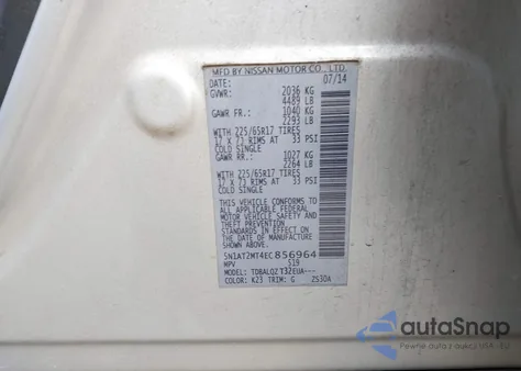 2014 Nissan Rogue Sv from USA, damaged, VIN 5N1AT2MT4EC856964